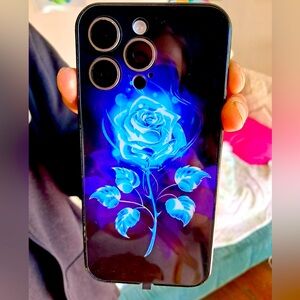 NEW light changing colored rose iPhone 15 Pro Max case